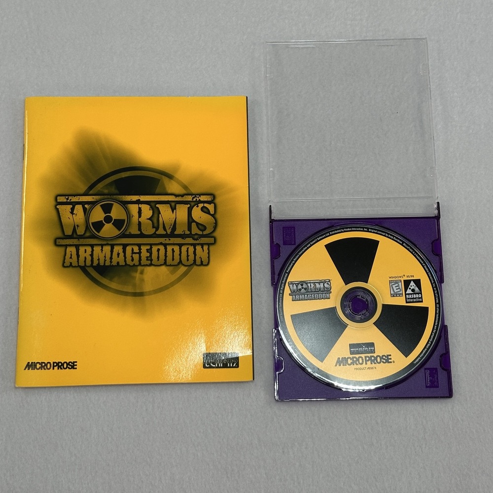 Worms Armageddon PC Windows 95 98 Game MicroProse Strategy CD-ROM Vintage Tested